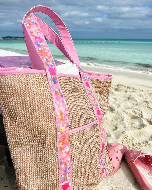 BRING ON THE FUN WOVEN CONFETTI TOTE BAG