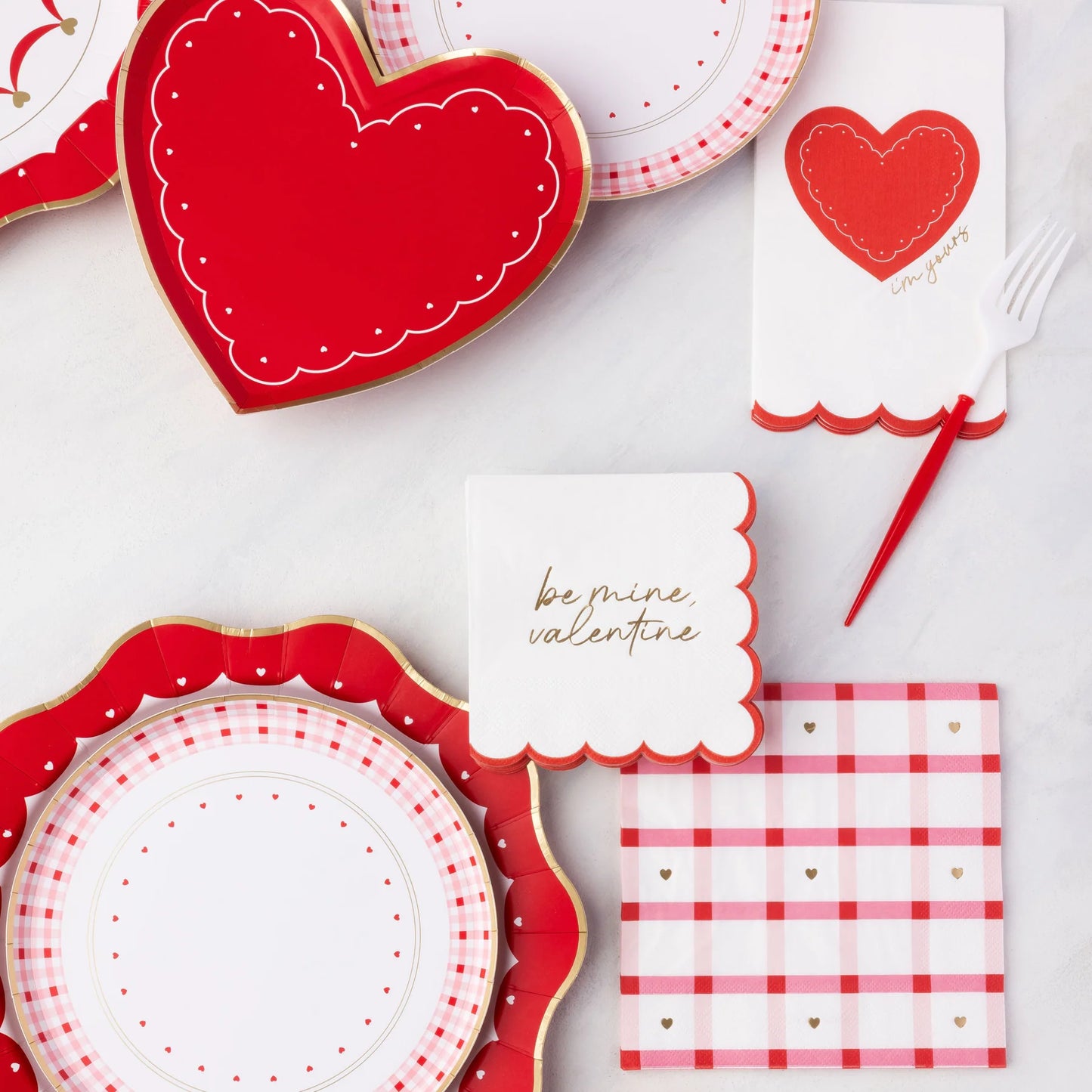 Servilletas largas con corazón Im yours