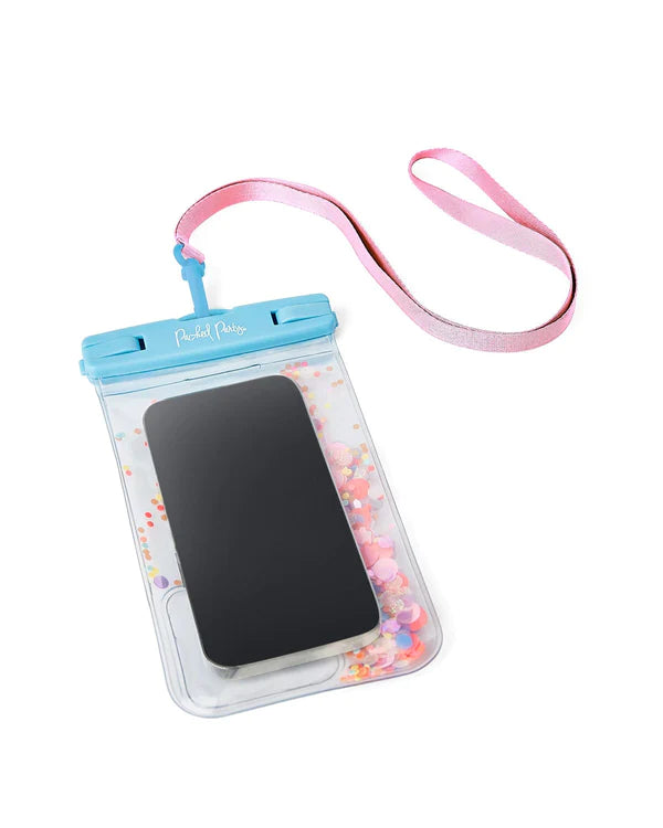 BRING ON THE FUN CONFETTI WATERPROOF PROTECTIVE PHONE HOLDER