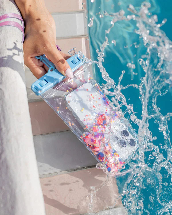 BRING ON THE FUN CONFETTI WATERPROOF PROTECTIVE PHONE HOLDER