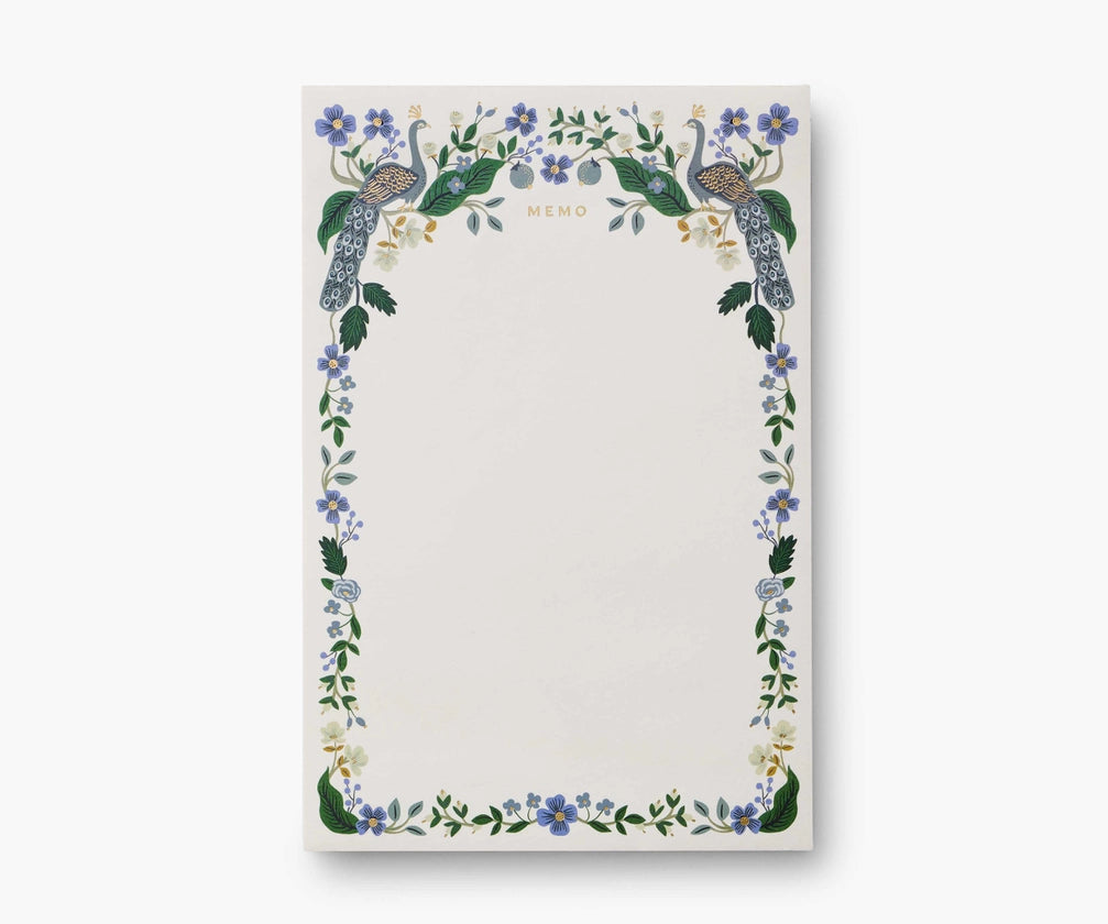 Large Memo Notepad PEACOCK