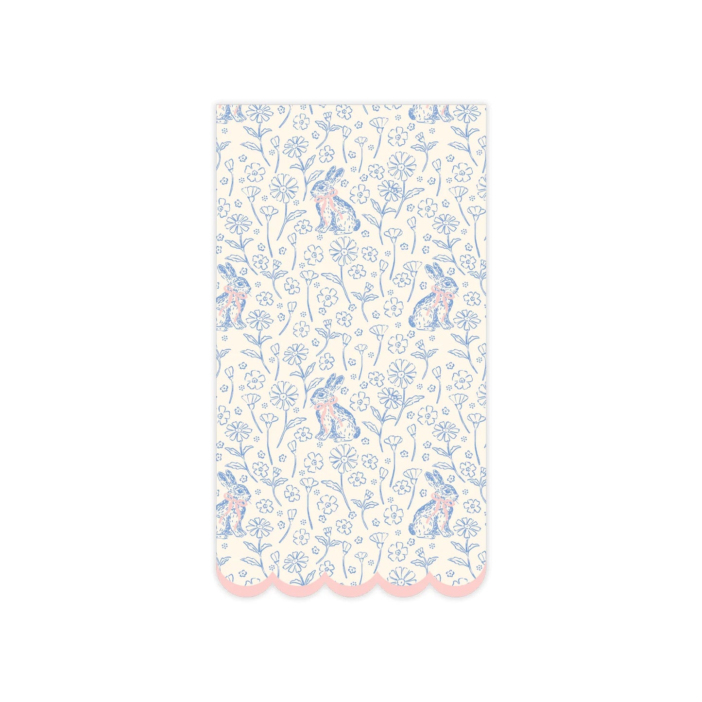 Bunny Pattern Scallop Guest Napkin