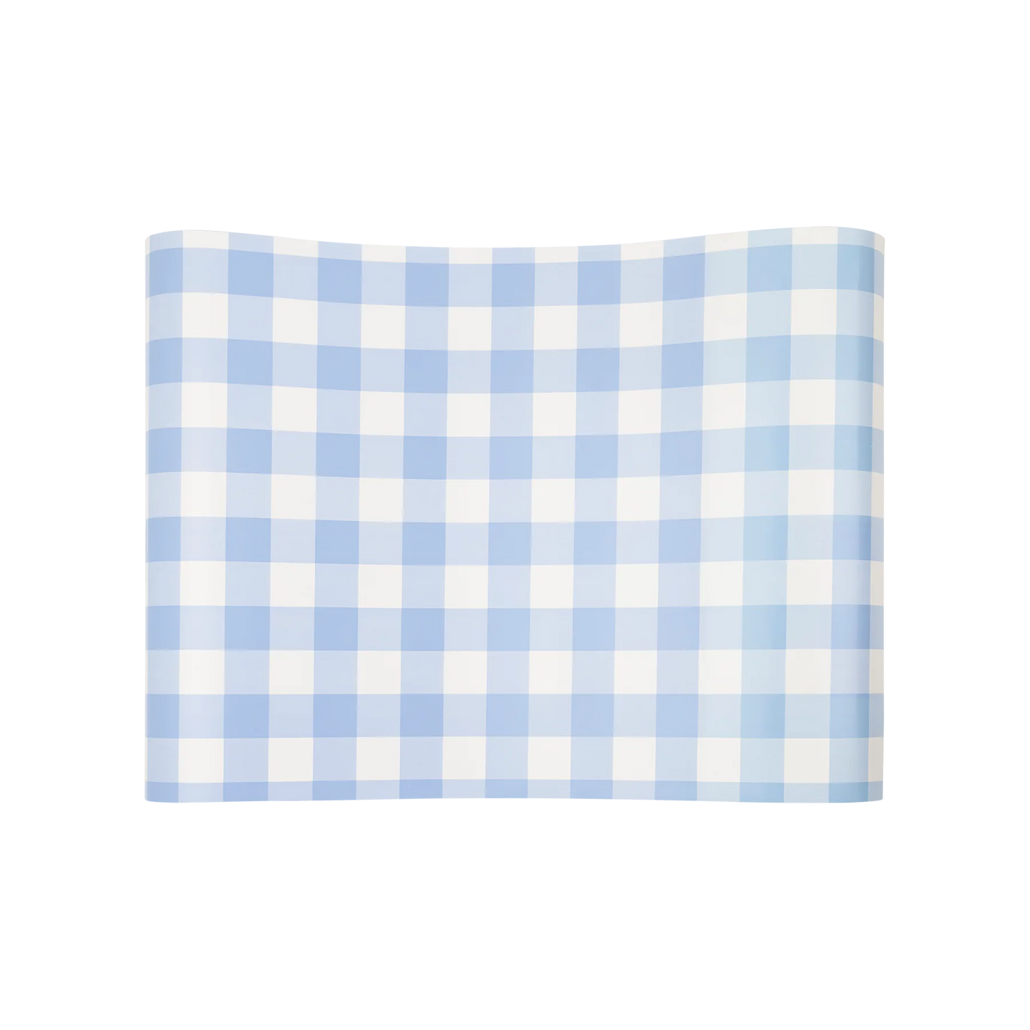 BLUE GINGHAM PAPER TABLE RUNNER