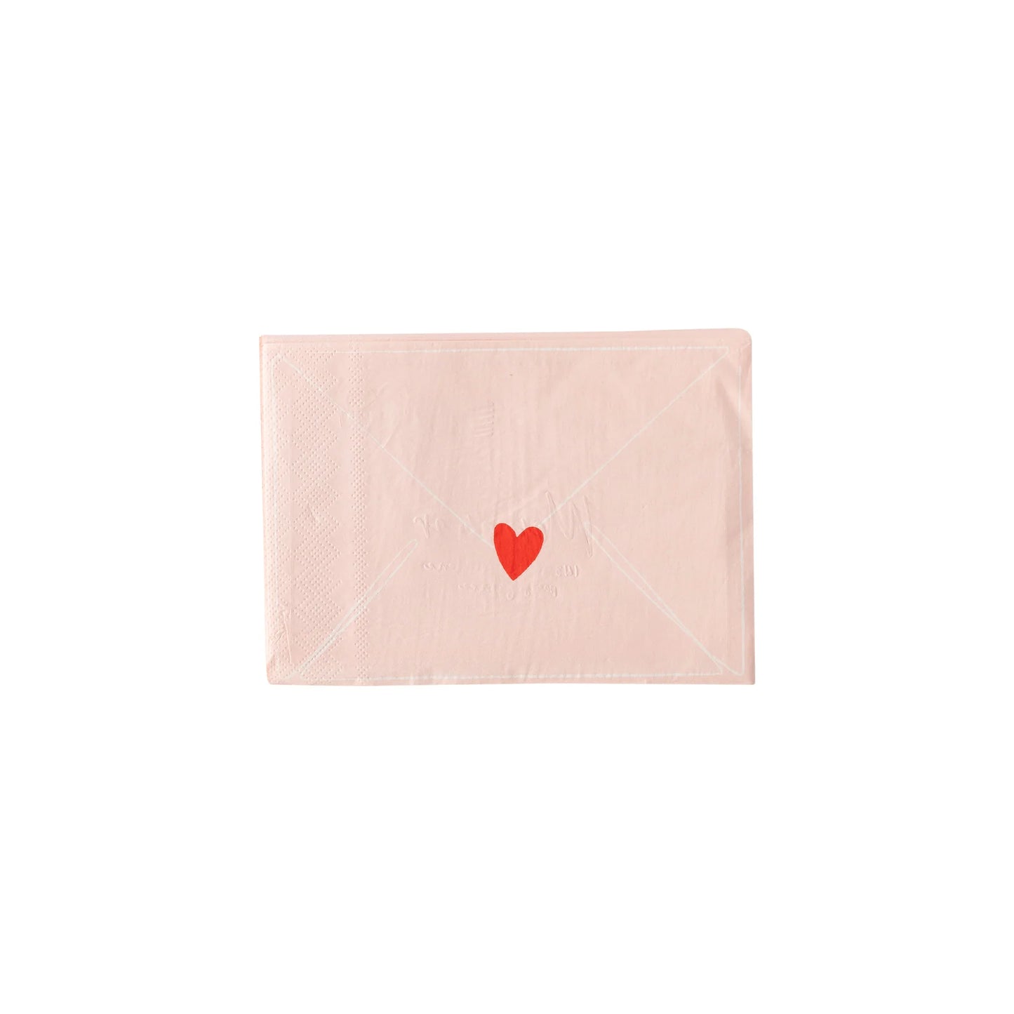 VALENTINE LOVE NOTE SHAPED NAPKIN