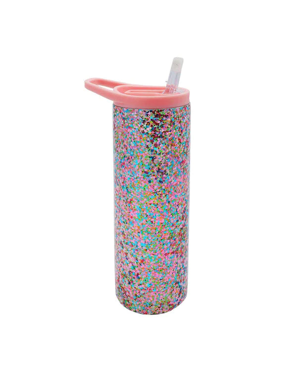 more sparkle stainless sipper tumbler with straw