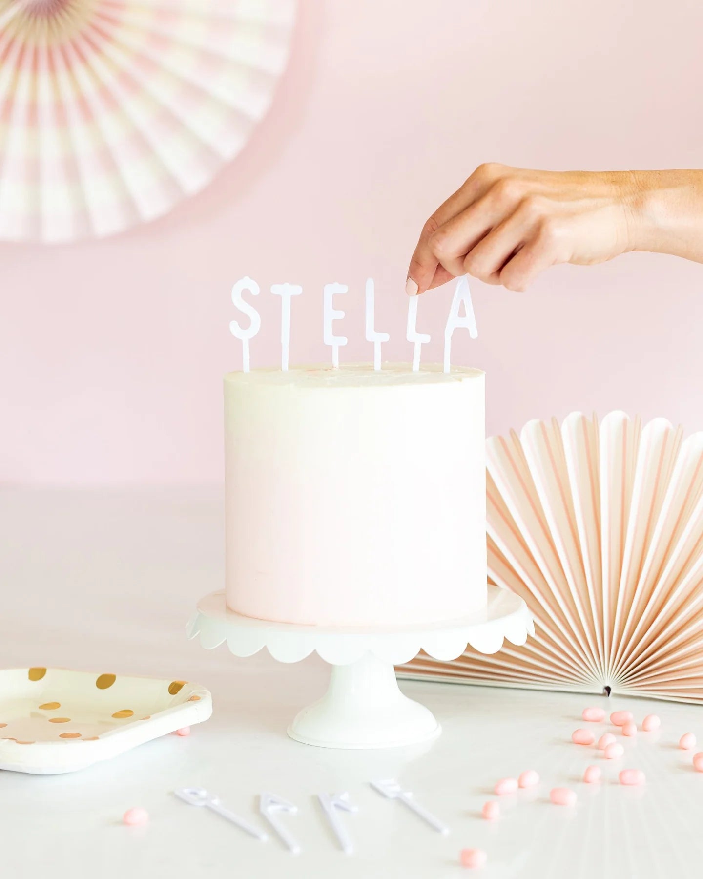 Tope de Pastel Letterboard - COURTNEY