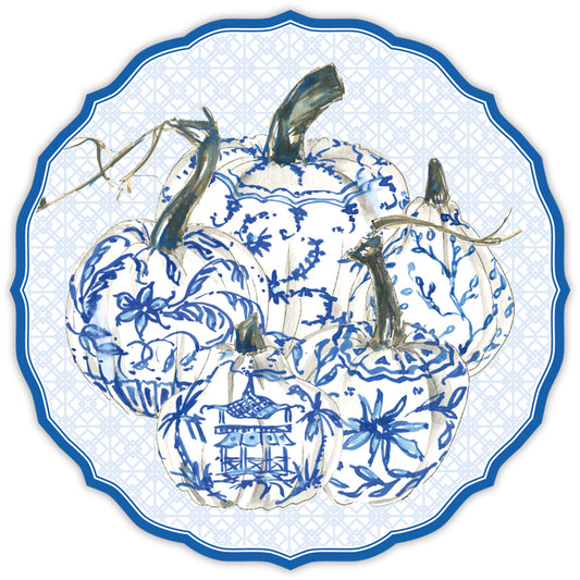 Handpainted Chinoiserie Pumpkins Posh Die-Cut Placemat