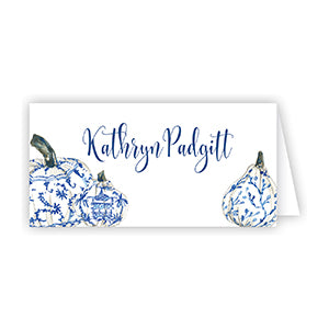 Blue Pumpkin Place Card