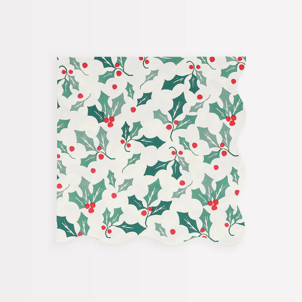 Servilletas Grande  Holly Pattern