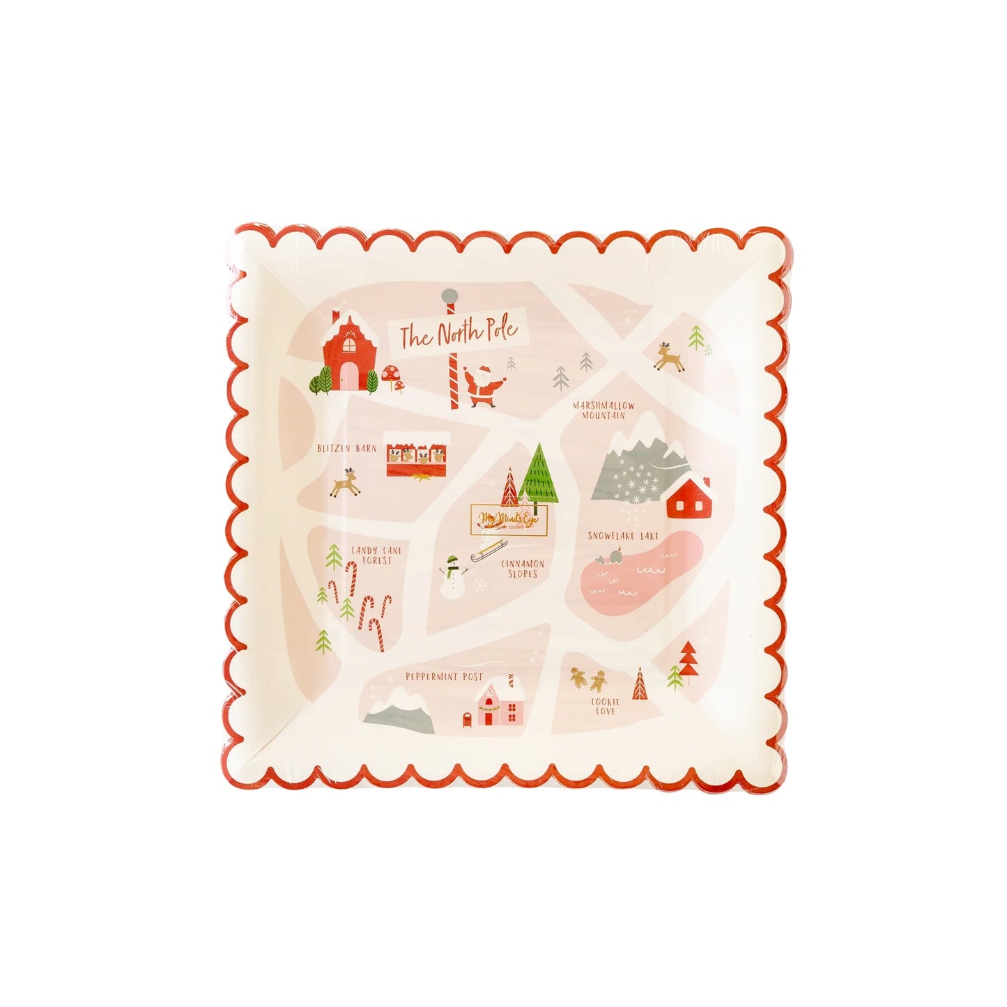 Believe North Pole Map Paper Plato