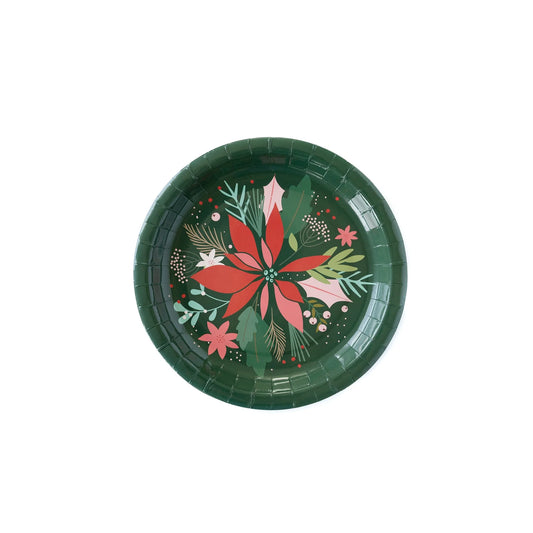 Botanical Poinsettia 9" Paper Plate