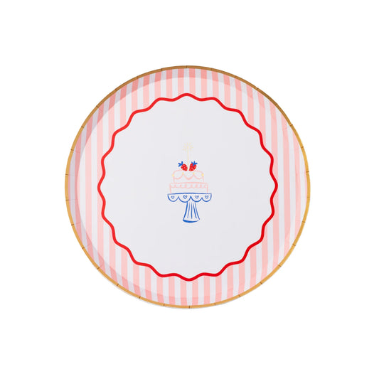 PLATOS PEQUEÑOS DE TORTA DE CUMPLEAÑOS