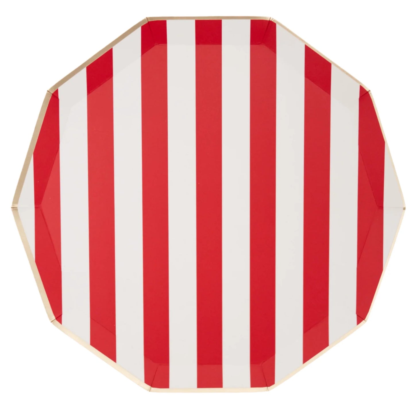 Platos Rojo de Rayas GRANDES