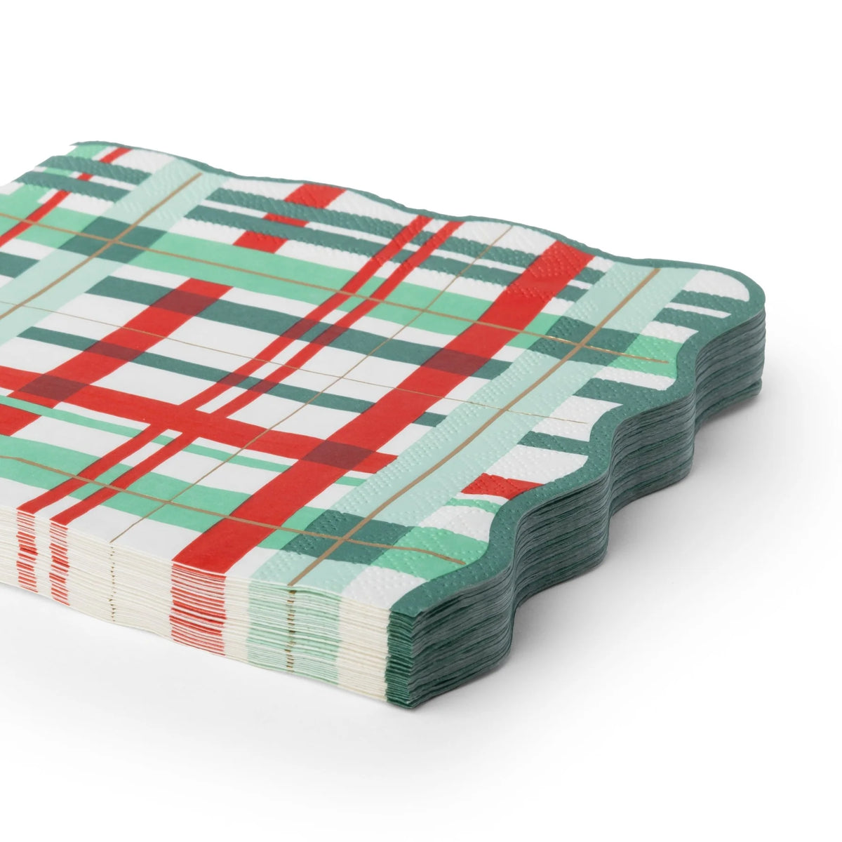 Servilletas grandes con estampado de cuadros navideños clásicos