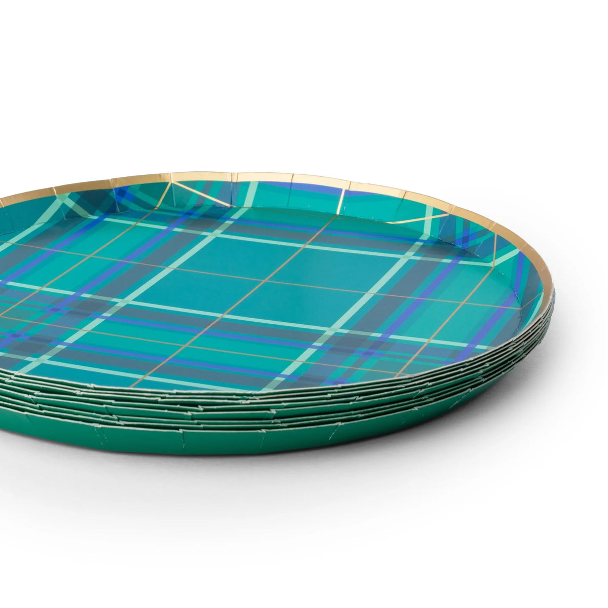 Platos pequeños con estampado de cuadros navideños clásicos