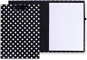 Clipboard Folio, Polka Dot (Blanco/Negro)