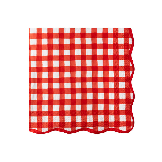 Servilleta a cuadros Cherry Red