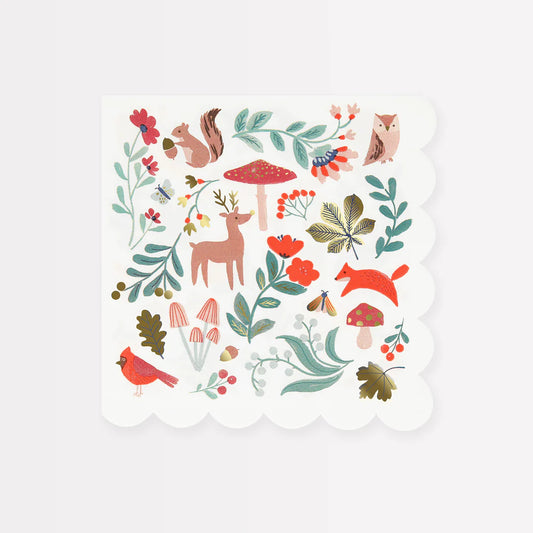 Winter Woodland Servilletas Grande
