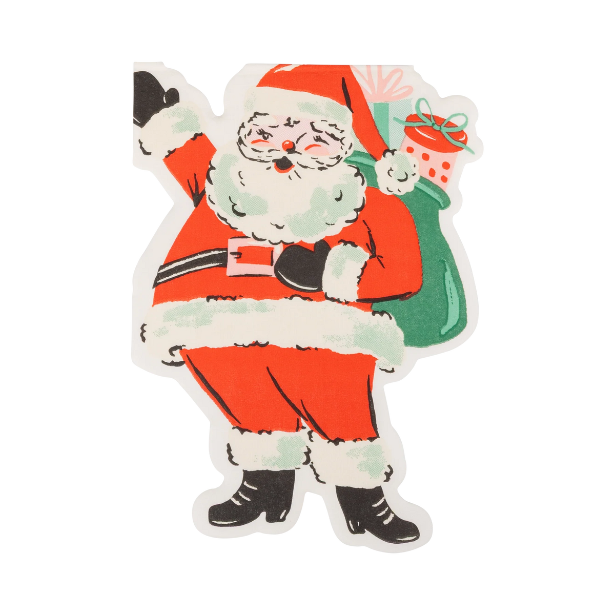 Vintage Santa Shaped Paper Napkins