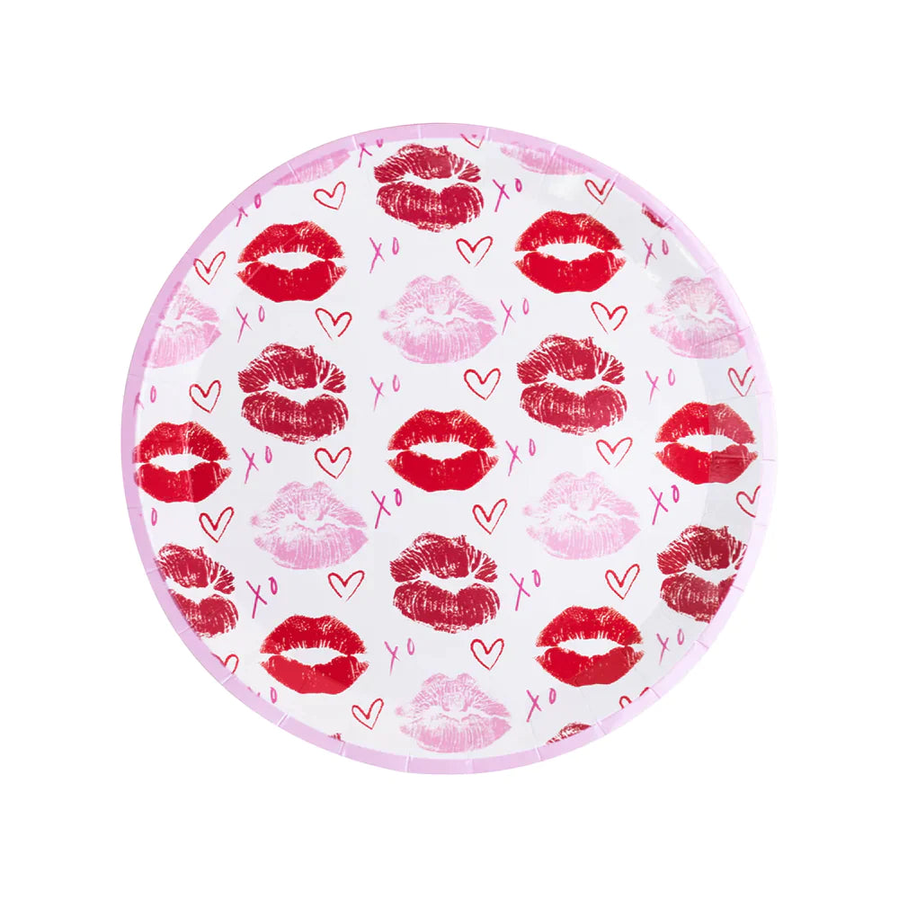 KISS PRINT DESSERT PLATES