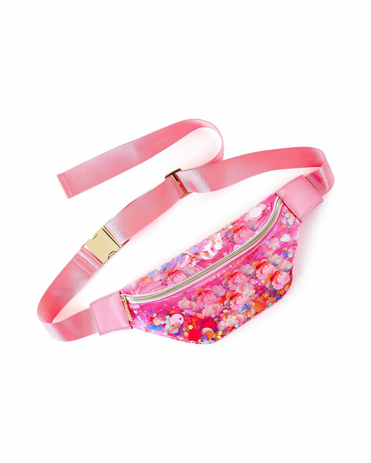 BRING ON THE FUN CLEAR CONFETTI BELT BAG FANNY PACK