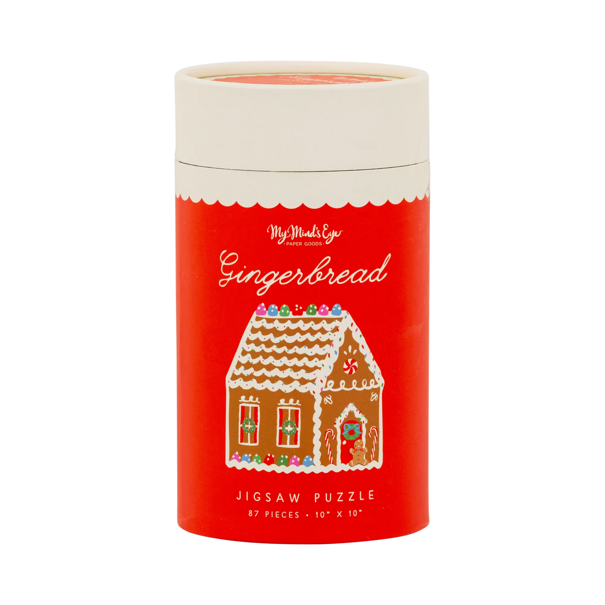 Gingerbread House Shaped Jigsaw Puzzle 87pc
