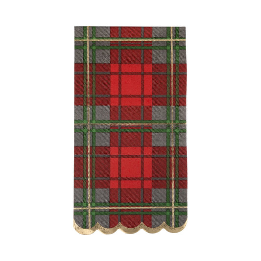 Servilleta Cuadros Rojos Navideños