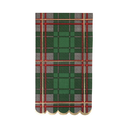 Servilleta Cuadros Verdes Navideños