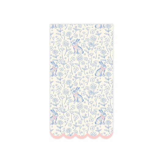 Bunny Pattern Scallop Guest Napkin