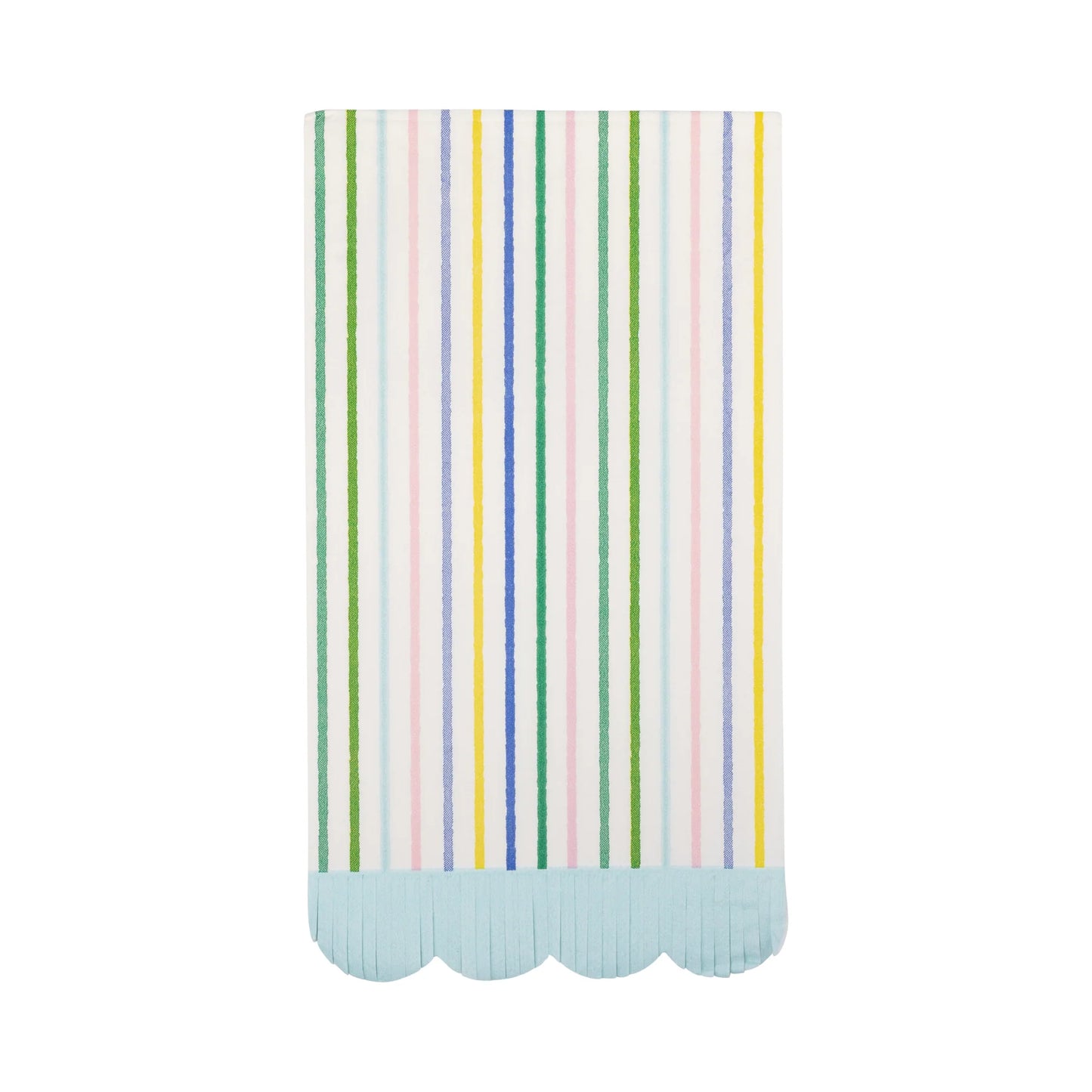 Servilletas Spring Stripe Scallop Fringe Guest