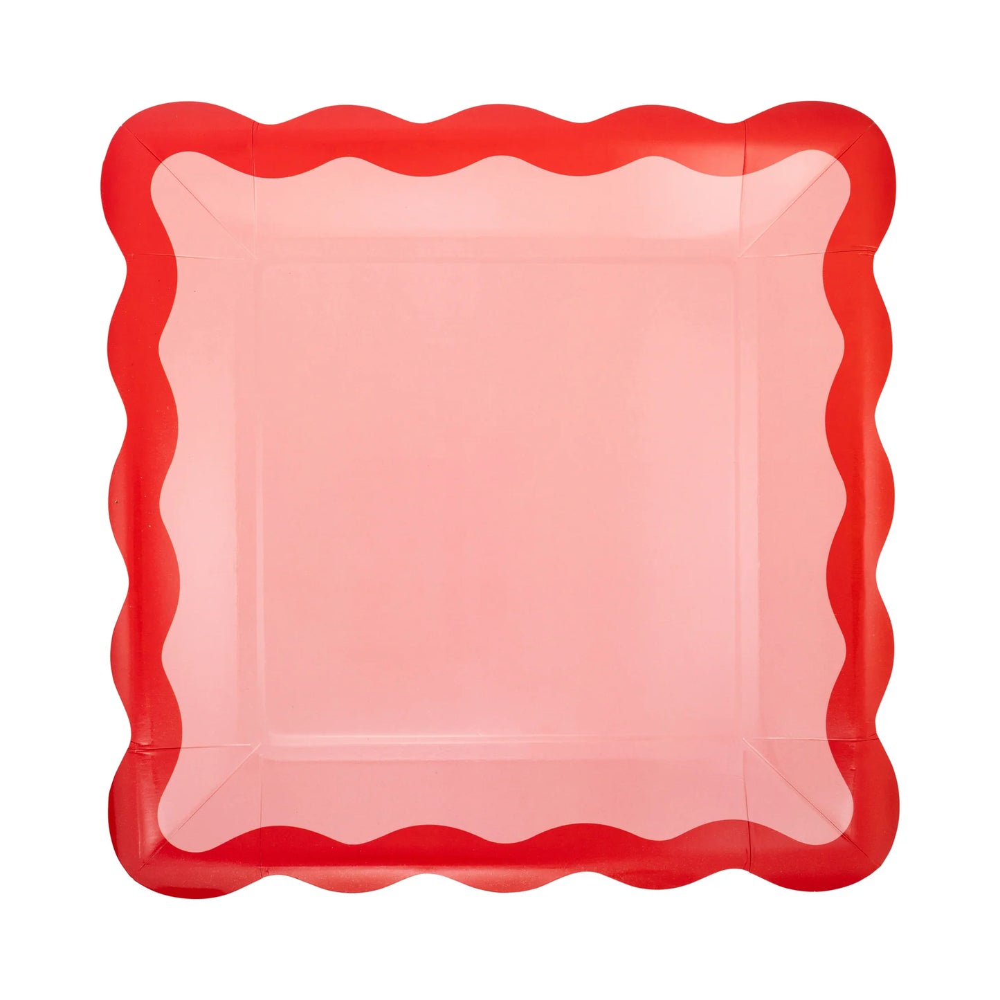 Plato Rosa con detalles en los bordes rosa