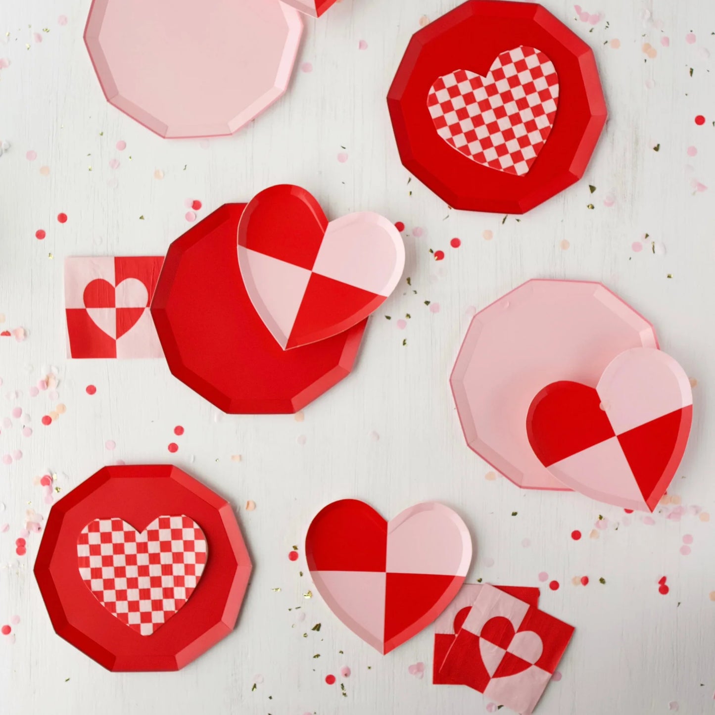 Platos en forma de corazón jaque mate