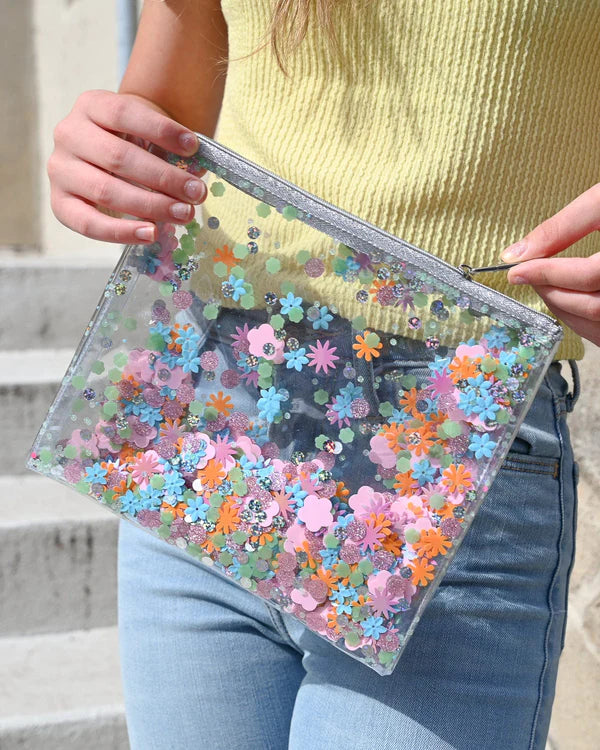 flower shop confetti everything pouch