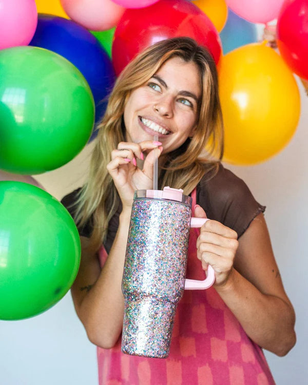 Glitter Party Tumbler con sorbete (OVERSIZE)