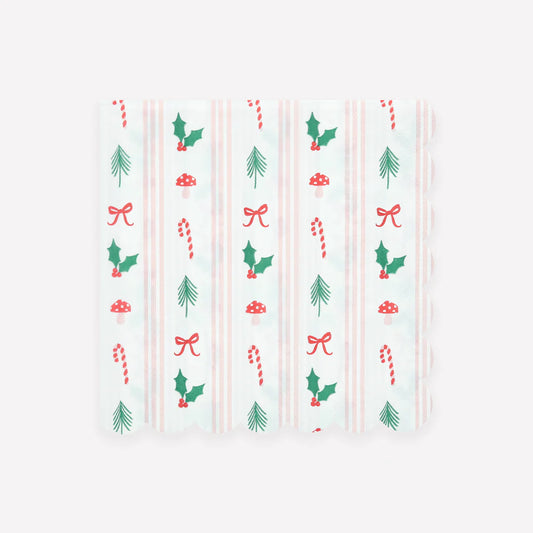 Festive Icon Stripes Servilletas Grande