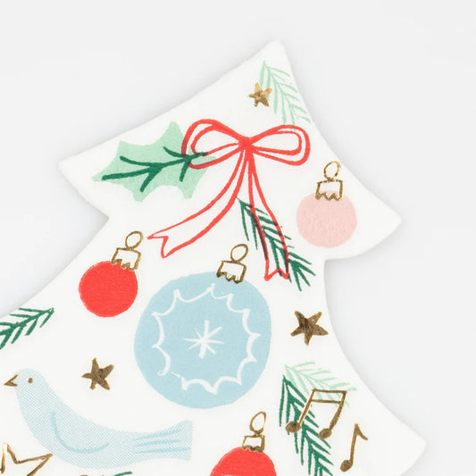 Festive Pattern Tree Servilletas