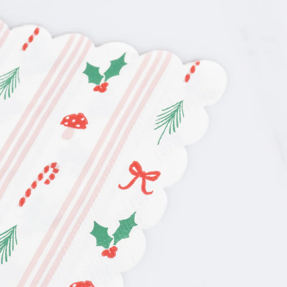 Festive Icon Stripes Servilletas Grande