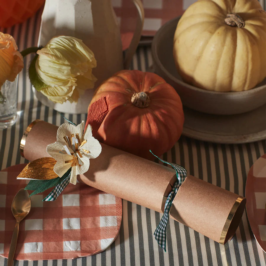 Gingham Pumpkin Servilletas