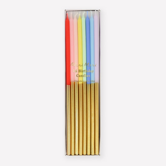 Velas Gold Dipped Rainbow Mix